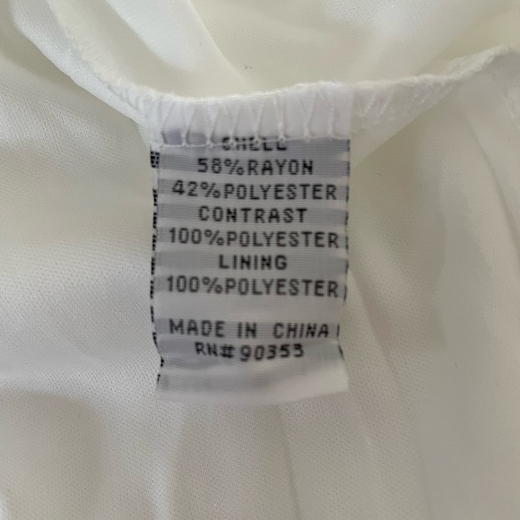 New White Embroidered Peasant Beach Summer Dress Size Small - Picture 8 of 8